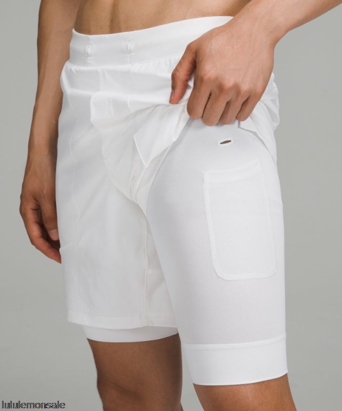 Lululemon Deutschland DELULU835 | Lululemon Deutschland Weiße Lizenz Zum Trainieren Gefüttert Kurz 7